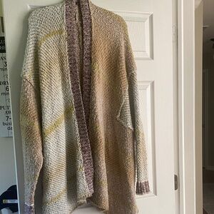 Free People Multicolor Open-Front Sweater - no size